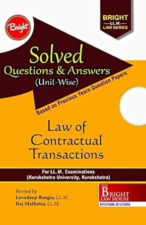 Law Of contractual Transactions